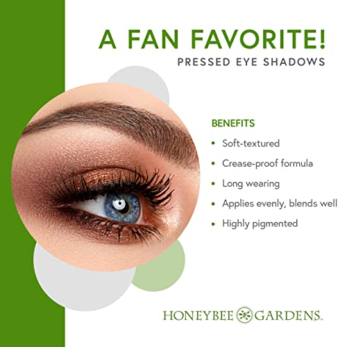 Honeybee Gardens Pressed Powder Eye Shadow Single Refill, Kind - matte soft, warm pink-beige, Long-Wearing, Creaseproof Mineral Color With Botanicals, 1.2g