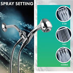 Niagara Conservation N2935CH Earth Spa 3-Spray with 2 GPM 2.7-in. Wall Mount Handheld Shower Head in Chrome, 1-Pack | Bathroom Shower Head Sprayer with Pressure Compensation Technology