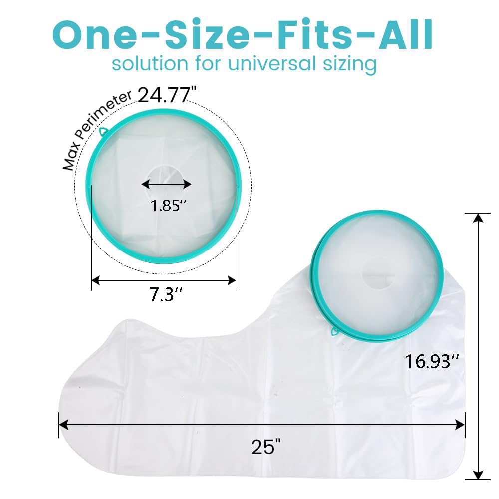 CIVJET Cast Covers for Shower Arm, Waterproof Cast Cover, Cast Cover for Swimming, Cast Protector for Shower Adult, Elbow, Hand, Elbow, Upper Arm (Diameter - 7.9") Extra Long