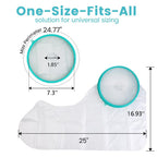 CIVJET Cast Covers for Shower Arm, Waterproof Cast Cover, Cast Cover for Swimming, Cast Protector for Shower Adult, Elbow, Hand, Elbow, Upper Arm (Diameter - 7.9") Extra Long