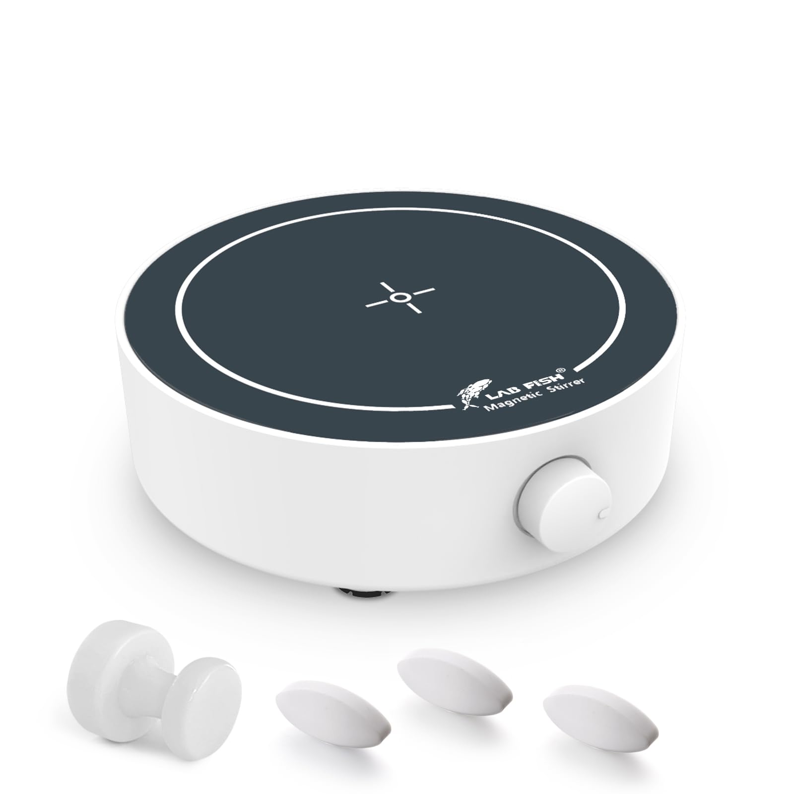 LAB FISH Laboratory Magnetic Stirrer 1800PRM Magetic Mixer Max Stirring 3000ml Capacity Stir Plate with 3 PCS Stir Bar Egg for Lab and Homebrew