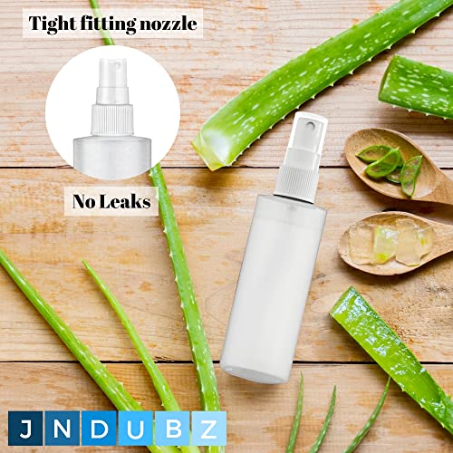 【Made In USA】Plastic Spray Bottle Fine Mist 4 Oz (120ml) – Refillable, Reusable, Portable Sprayer, Travel Size, Leak Proof for Household Use, Essential Oil, Cleaning Solution and Perfume (24 Pack)