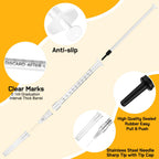 100 Pack Luer Lock Syringe 1ml with 27Ga 1/2 Inch Needle - Disposable Syringes 1ml with Sharp Needles - Individually Sealed, Sanitized 1ml Syringes with Needle Set for Refilling Liquid, DIY