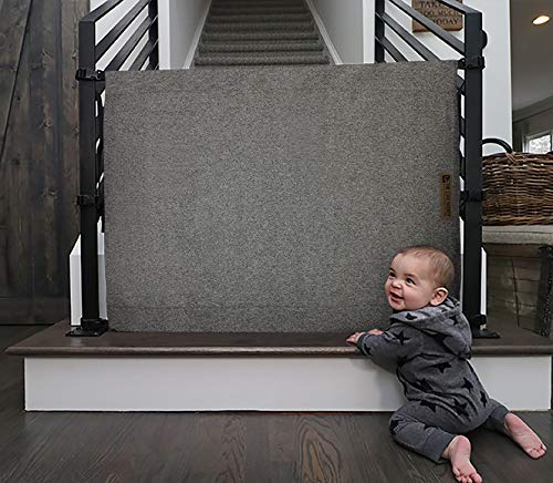 The Stair Barrier Banister to Banister No Drill Baby Gate for Stairs - Fabric Excellence Easy Setup Maximum Security with Portable Pet Gate for Stairs - Climb-Proof Neat and Tidy Fabric Baby Gate