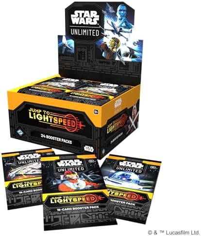 Asmodee Star Wars: Unlimited TCG Jump to Lightspeed Booster Display (Set of 24 Booster Packs) - Trading Card Game for Kids & Adults, Ages 12+, 2+ Players, 20 Min Playtime