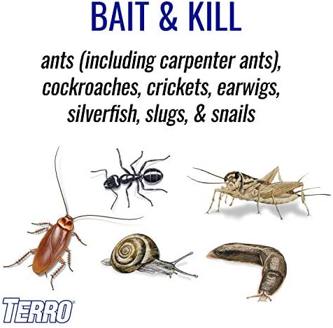 TERRO T2600 Perimeter Ant Bait Plus - Outdoor Ant Bait and Killer - Attracts and Kills Ants, Carpenter Ants, Roaches, Crickets, Earwigs, Silverfish, Slugs and Snails - 2Lbs