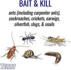 TERRO T2600 Perimeter Ant Bait Plus - Outdoor Ant Bait and Killer - Attracts and Kills Ants, Carpenter Ants, Roaches, Crickets, Earwigs, Silverfish, Slugs and Snails - 2Lbs