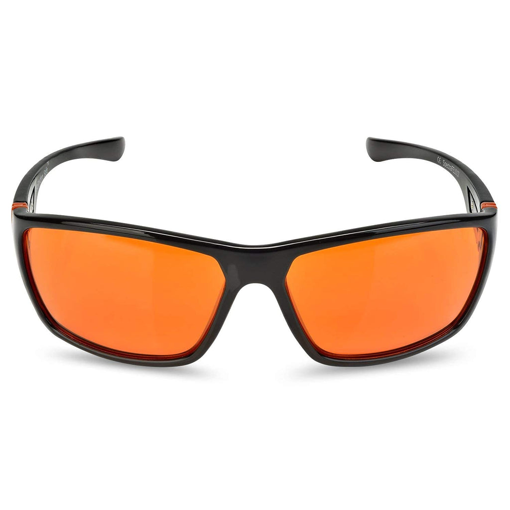 Spectra479 - 99.9% Blue Light Blocking Amber Glasses for Sleep - Medium Adult Size Nighttime Eye Wear - Special Orange Tinted Glasses Help You Sleep & Relax Your Eyes