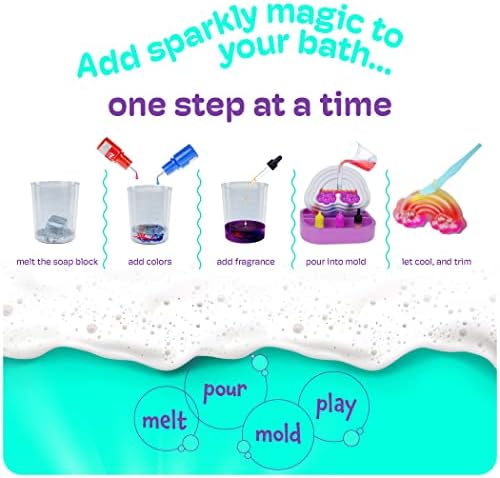 Dan&Darci Unicorn Soap Making Kit - Girls Crafts DIY Project Age 6+ Year Old Kids - Unicorn Girl Gifts - Science STEM Activity Teenage Gift - Make Your Own Soap Kits - Craft Toys Ages 6 7 8 9 10 11 12