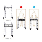 Delog Narrow Walkers for Seniors, Small Walkers for Seniors Tight Spaces Support Up to 350lbs, Standard Walkers for Adults