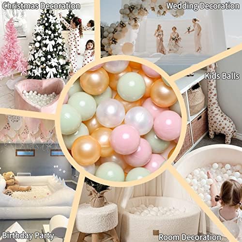 GOGOSO Ball Pits Balls for Toddlers Pack of 50 100 200 Plastics Shape Ball Non-Phthalate Non-BPA Non-Toxic 2.2-Inch Crush Proof Play Balls