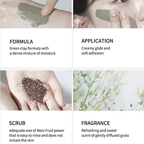 celimax The Real Noni Refresh Clay Mask | Clarifying Deep Pore Cleansing, Hydrating, Pore Minimizer, For Oily Combination Skin, Blackhead, Korean Face Mask,120g