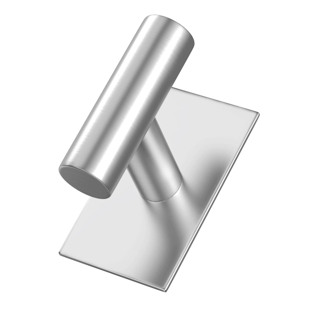 VAEHOLD Wall Towel Hooks, Heavy Duty Sticky Holder Waterproof Towel Hooks for Hanging Coat, Clothes, Closet Hook Wall Mount for Kitchen (Silver, 4 Pack)