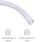 DERNORD PVC Tubing 3/8"ID X 1/2"OD Flexible Clear Vinyl Hose 25 Feet for Food Grade