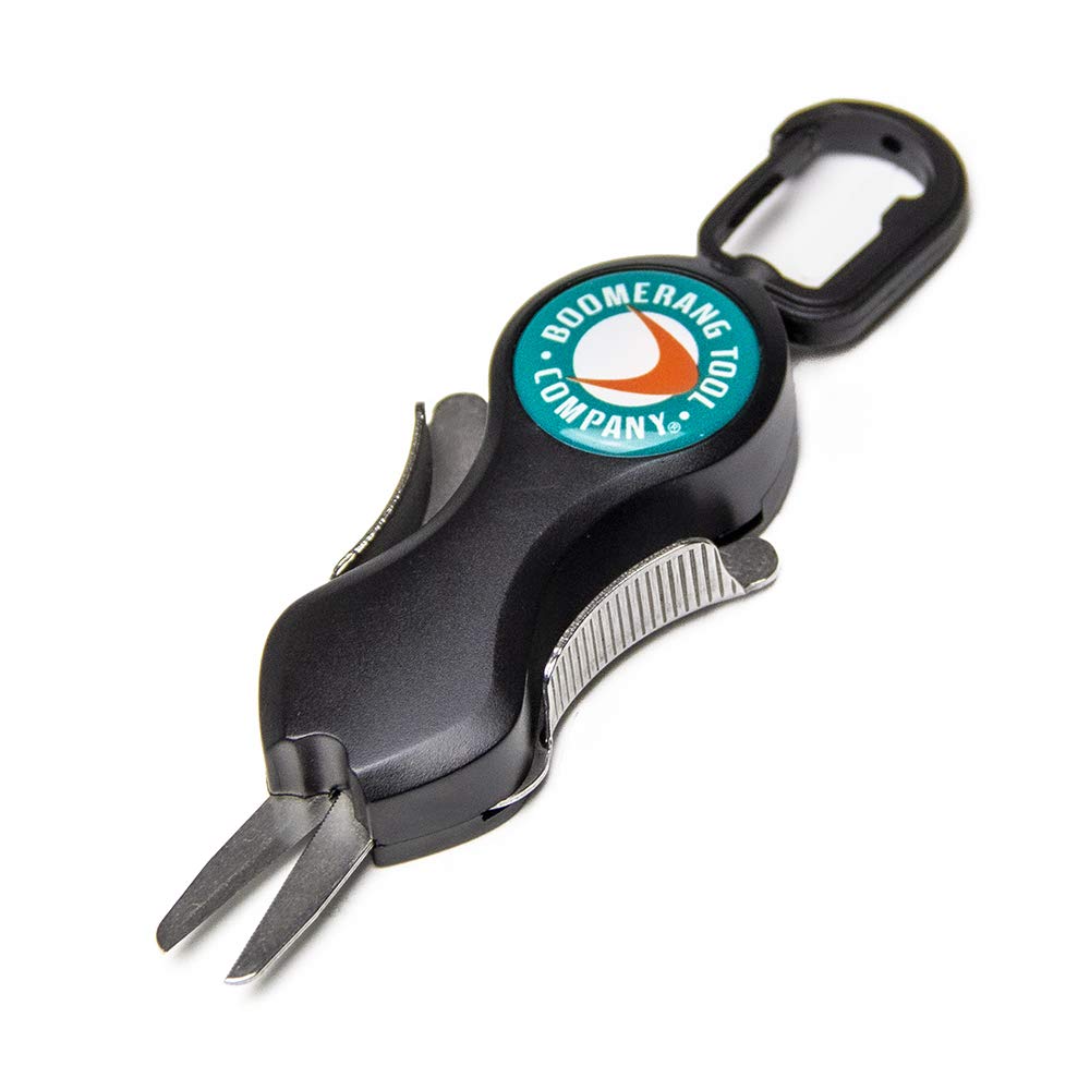 Boomerang Tool Company Long Snip Fishing Line Cutter for Fly Fishing with Retractable Tether and Stainless Steel Blades That Cut Braid Clean and Smooth Everytime!