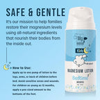 Unscented Magnesium Lotion for Kids | 5oz Bottle with 250mg in each Teaspoon | We use Natural Shea Butter in Our Paraben-Free Magnesium Lotion for Sleep