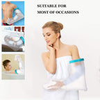DUMSAMKER Full Arm Cast Cover for Shower Adult, 100% Waterproof Cast Shower Cover Arm, Soft Comfortable Cast Bag Cast Protector, Watertight Seal to Keep Wounds Bandage Dry, Reusable