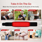Red Light Therapy for Body, 660nm&850nm Red Light Therapy Belt, 5 Gears 9 Timers Remote Control, Near Infrared Light Therapy Belt Wrap with Pulse for Back Waist Muscle Pain Relief