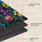 Playmats for Magic: The Gathering MTG Card Game Mat Plus 50 Pcs Card Sleeves, 24 x 14 inch TCG Mat with Stitched Edge for Commander Deck Duskmourn Board Game, Vibrant Wildflowers