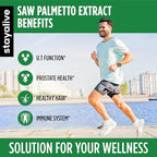 STAY ALIVE Saw Palmetto Extract Capsules w/Cranberry & Pumpkin Seed Oil, 120 Vegan Pills for Hair, U.T & Prostate, Pure Saw Palmetto for Men and Women, Non-GMO, Gluten Free Pumpkin Seed Supplement