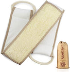 Almooni Natural Egyptian Loofah Back Scrubbers for Use in Shower, Exfoliating Natural Loofah Back Scrubber for Shower for Men and Women to Clean Your Back Deeply - 1 Count (1 Pack)