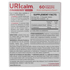 Uricalm Cranberry,Daily Dietary Supplement Chewable with D-Mannose,Berry,60 Count (Pack of 2)