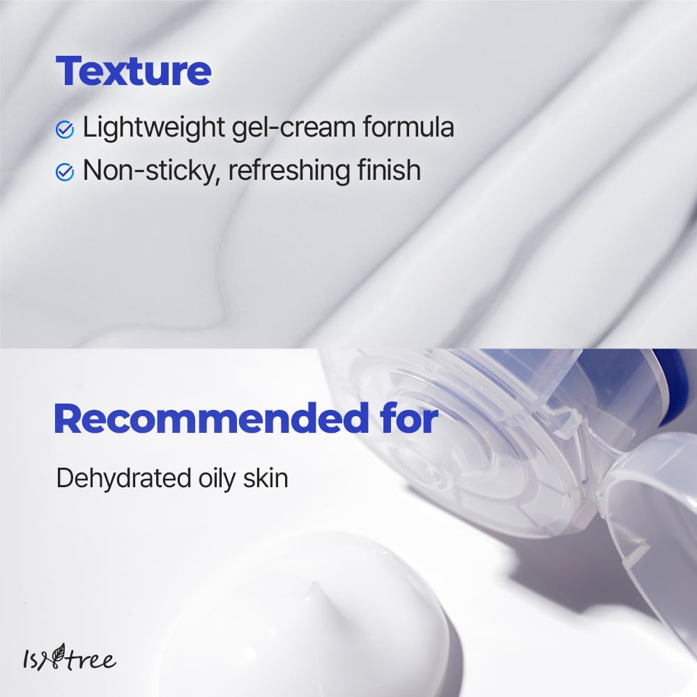 IsNtree Hyaluronic Acid Aqua Gel Cream 100ml, 3.38 fl oz | Korean Skincare | Lightweight Moisturizer | Quick-Absorbing Hydration | For Oily to Combination Skin