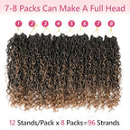 Goddess Locs Crochet Hair Boho Faux Locs Crochet Braids for Black Women Soft Bohemian Locs Crochet Hair Pre Looped River Locs Crochet Hair (18 Inch (Pack of 8), 1B/27#)