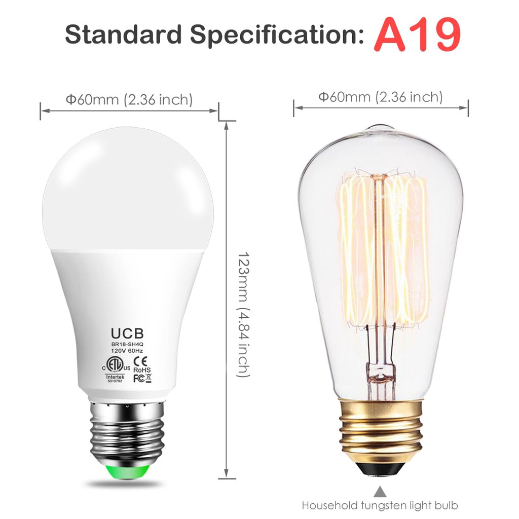 UCB 5W LED Color Changing Light Bulb with IR Remote, RGB and Warm White, 3-Way and Memory Function, 40W Equivalent, fit for Daily Illumination and Mood ambiance