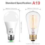 UCB 5W LED Color Changing Light Bulb with IR Remote, RGB and Warm White, 3-Way and Memory Function, 40W Equivalent, fit for Daily Illumination and Mood ambiance