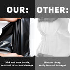 POLYSELLS 200 pcs 9x12 Inches Black Poly Mailers Shipping Envelopes, Strong Adhesive Sealing, Waterproof, and Tear-resistant Postal Mailing Bags for Small Business, Clothes, Non-Fragile Items