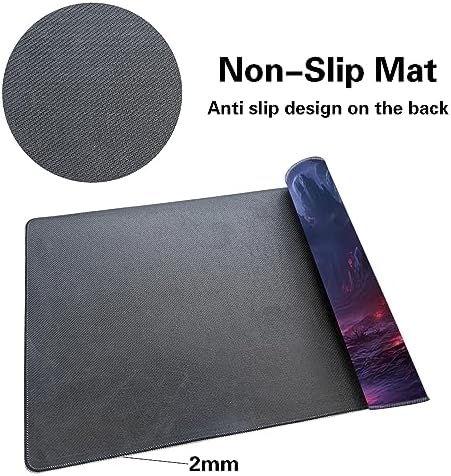 MTG Playmat Size 24x14in Free Storage Bags Non-Slip Backing Printing, Ideal for Card Game Enthusiasts TCG Playmat (No with Zone,Crimson Forest)