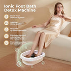 Upgraded Ionic Foot Detox Machine, Foot Spa Bath for Home Use, Foot Cleaner Machine To Remove Toxins with 2 Arrays, 15 Disposable Foot Bath Liners, Detox Sea Salt, Upgraded Durable Basin