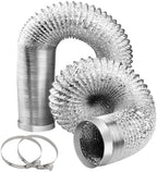 4-Inch Dryer Vent Hose 26FT, Flexible Aluminum Duct with 2 Clamps, Heavy-Duty Four Layer Protection for HVAC Ventilation and Exhaust