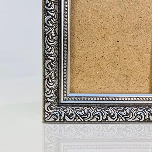 VictoR 6x8 Picture Frame Rubens Black Silver - Picture Frames 6x8 - with Shutterproof Acrylic Glass - Antique - Black 6 by 8