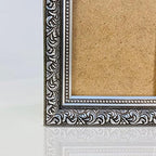VictoR 6x8 Picture Frame Rubens Black Silver - Picture Frames 6x8 - with Shutterproof Acrylic Glass - Antique - Black 6 by 8