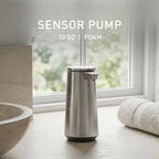 simplehuman Sensor Pump Foam, 10 oz Automatic Foaming Soap Dispenser for Kitchen and Bathroom, Touchless Motion Sensor, Variable Dispense, Rechargeable, Aerating Foam Pump, Brushed Stainless Steel