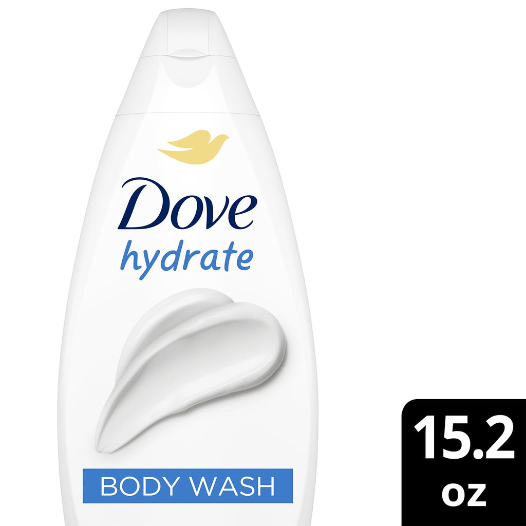Dove Body Wash, Hydrate 6-Pack – Moisturizing Cleanser for Smooth, Soft Skin, 15.22 Oz Ea