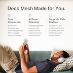 TP-Link Deco BE25 Dual-Band BE5000 WiFi 7 Mesh Wi-Fi System | 4-Stream 5 Gbps, 240 Mhz | Covers up to 6,600 Sq.Ft | 2X 2.5G Ports Wired Backhaul | VPN,MLO, AI-Roaming, HomeShield, 3-Pack