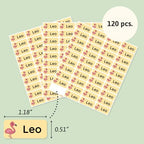 – Personalized Name Labels for Kids (120) – Waterproof & Durable Stickers for Clothing, School & Daycare Items - Exotic Animals