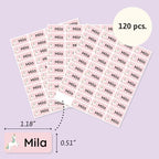 – Personalized Name Labels for Kids (120) – Waterproof & Durable Stickers for Clothing, School & Daycare Items - Unicorns