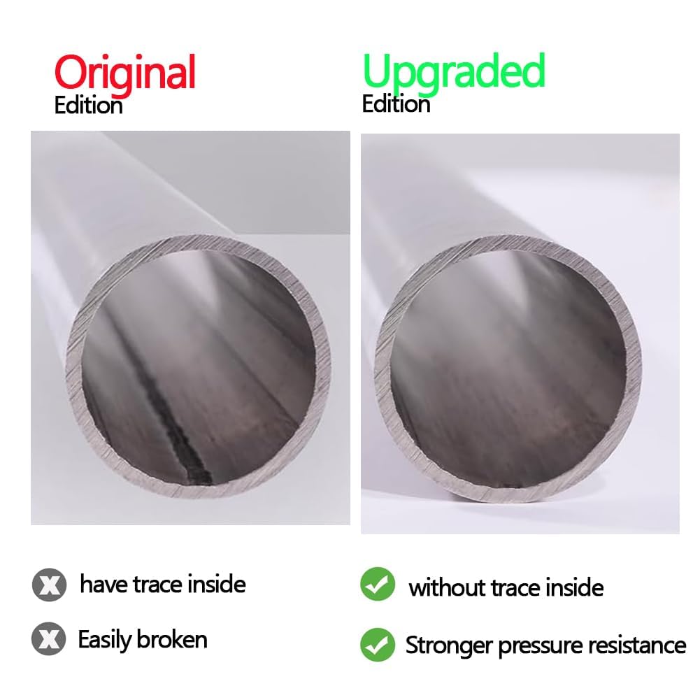 Tynulox 5/8" OD 304 Stainless Steel Tube, Thickened Pipe Wall & Weldable Tubing, Round Metal Pipe Industrial Straight Tube 14 inch Length (2 Pcs)