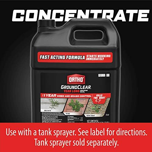 Ortho GroundClear Year Long Vegetation Killer1 Concentrate, Kills Weeds and Grasses, Prevents Unwanted Weeds and Grasses for up to 1 Year, 2 gal.