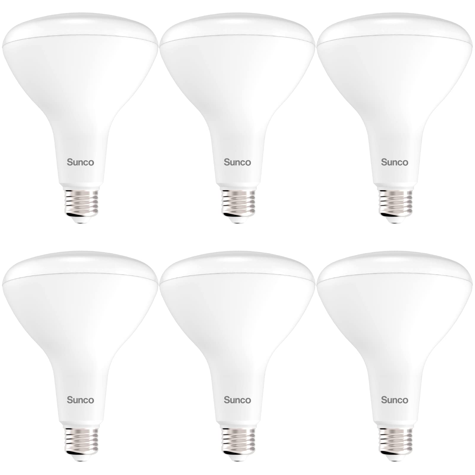 Sunco 6 Pack BR40 LED Light Bulbs, Indoor Flood Lights, Recessed Can Light Bulb, 1400 LM, 17W (100W Equivalent), 5000K Daylight, Dimmable, E26 Base, for Home, Bedroom, Kitchen UL
