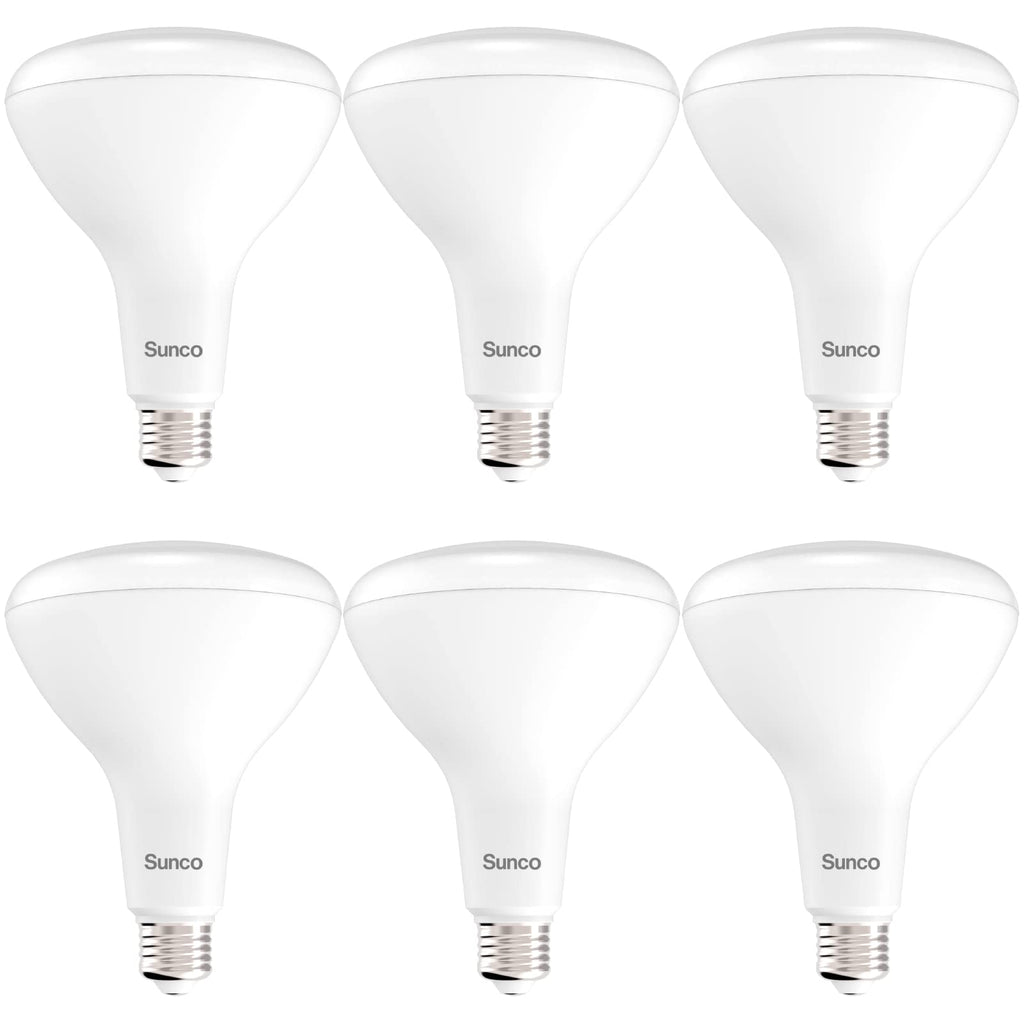 Sunco 6 Pack BR40 LED Light Bulbs, Indoor Flood Lights, Recessed Can Light Bulb, 1400 LM, 17W (100W Equivalent), 2700K Soft White, Dimmable, E26 Base, for Home, Bedroom, Kitchen UL