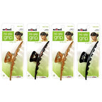 Scunci 4-Pack No-Slip Grip Fine Hair Jaw Clips, Assorted Colors (Black, Brown)