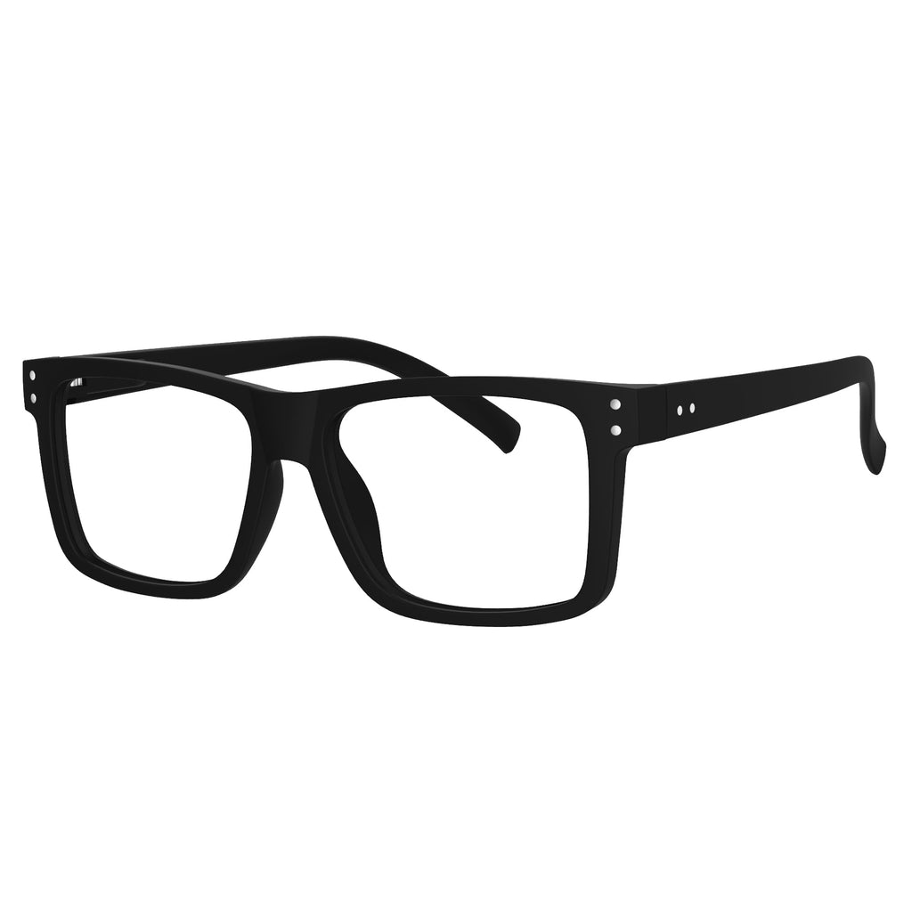 Eyekepper Oversized Reading Glasses Square Large Frame Readers for Men and Women - Black +0.50