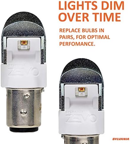 SYLVANIA - 2357 ZEVO LED Red Bulb - Bright LED Bulb, Ideal for Stop and Tail Lights (Contains 2 Bulbs)