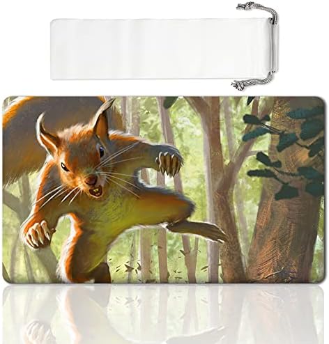 Board Game MTG Playmat Games Size 60X35 cm CCG Compatible for MTG CCG RPG Trading Card Game (MTG1-Squirrel-Token)