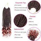 7 Packs 14 Inch Boho Goddess Box Braids Crochet Hair for Black Women (T350#, 14 Inch (Pack of 7))